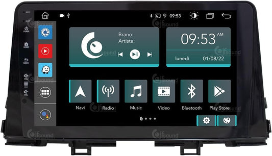 Android autoradio JF-039KR-X7C-1 compatibel met Kia Rio/Stonic | CarPlay en Android Auto | GPS | DAB+ | 9 inch HD | Made in Italy
