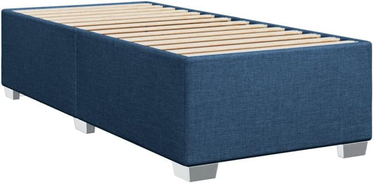 Bedframe – Bedbodem – Slaapkamerbed – Logeerbed – Eenpersoonsbed – Polyester Bekleding – Lattenbodem 90x190 cm – Stevige Kunststof Poten