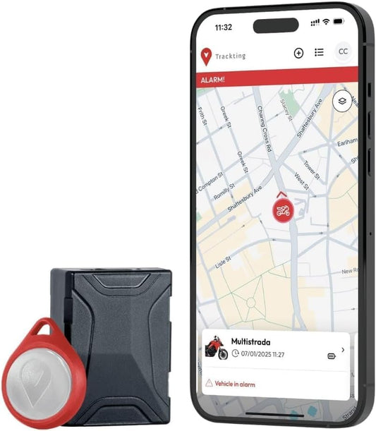 Smart One GPS-tracker, auto, motorfiets, voertuigen, vrachtwagen, diefstalbeveiliging, met sim, zonder ABO, geen installatie, lange batterijduur