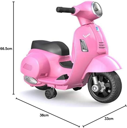 TURBO CHALLENGE - Vespa Gts - Elektrische Drager - 119153 - Scooter - Roze - Klaar om te Rijden - Maximaal 25 kg - Plastic - Oplaadbare Batterijen - Vanaf 24 maanden