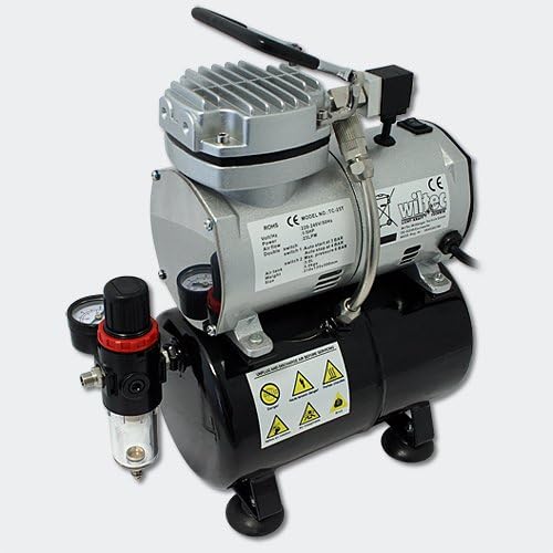 Airbrush compressorset beginner AS189 met 1 airbrushpistool en uitgebreide toebehoren