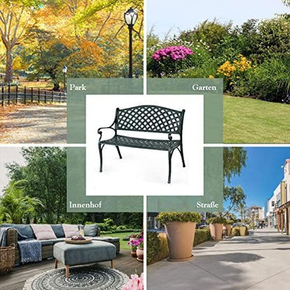 Generisch Garden Bench Aluminium Bronze 103 x 61 x 82 cm - QUORE