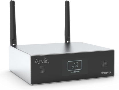 Arylic S50 Pro+ wifi & Bluetooth 5.0 audio-ontvanger, aptX HD voorversterker met ESS Sabre Dac AKM ADC multiroom/multizone, draadloze wifi audio-ontvanger met Airplay, Spotify, internetradio