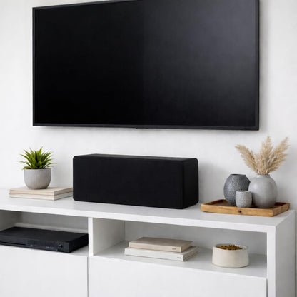 Dynavoice Magic CR-4 Zwart Mat – Passieve Center Luidspreker 2-Weg, 2x4" Woofer + 1" Tweeter, Slechts 11 cm Diep, Front Bass Reflex, voor Home Cinema.