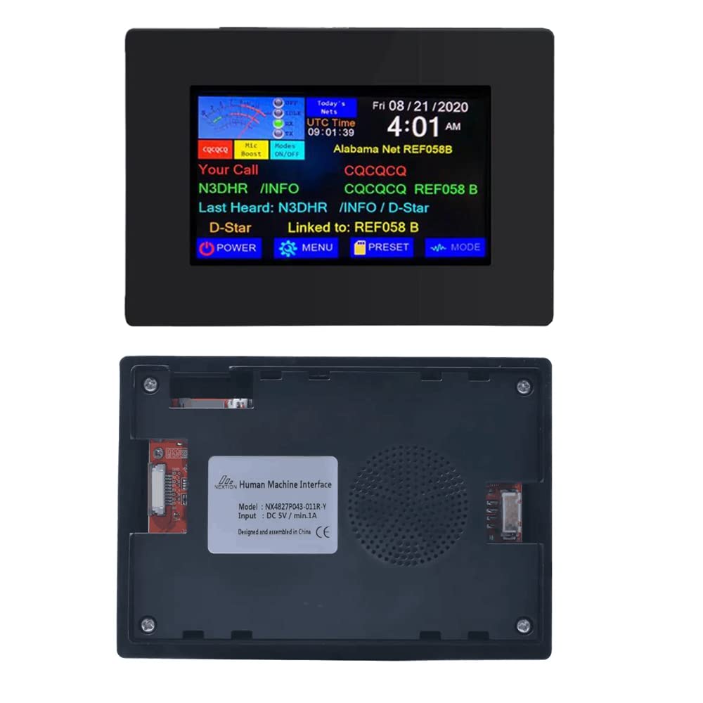 Nextion Intelligent NX4827P043-011C-Y 4,3 inch capacitief display, seriële HMI TFT touchscreen, 480 x 272 LCD-module met behuizing, ondersteunt audiovideo