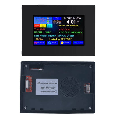 Nextion Intelligent NX4827P043-011C-Y 4,3 inch capacitief display, seriële HMI TFT touchscreen, 480 x 272 LCD-module met behuizing, ondersteunt audiovideo
