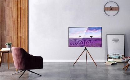 Techly 105209 Stand Tripod voor LCD/LED/Plasma-TV 45-65 inch notenhout donker