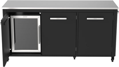 Buitenkoelkast – Mini-Koelkast – Drankkoelkast – Bierkoelkast – Flessenkoeler – 60 Liter Inhoud – Compressor Koeling