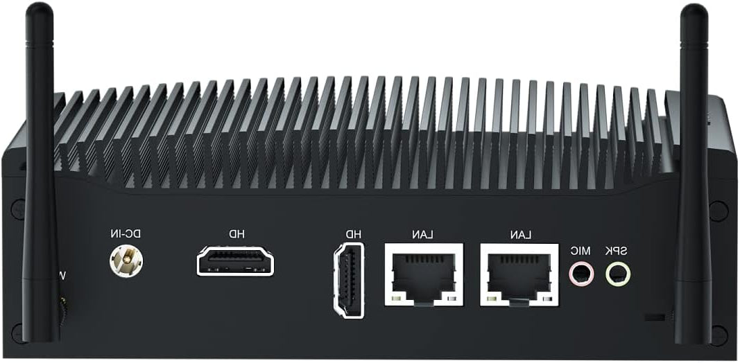Desktop Mini PC i5 WIN11 Pro, 12V Small PC Core i5 8250U/8350U, 16GB RAM 512GB SSD, 2x HD 4k Output, 2x RS232 COM, WiFi, 2x Gigabit Lan, Mini Computer Industrial IPC for Home/Business/Billboard - QUORE