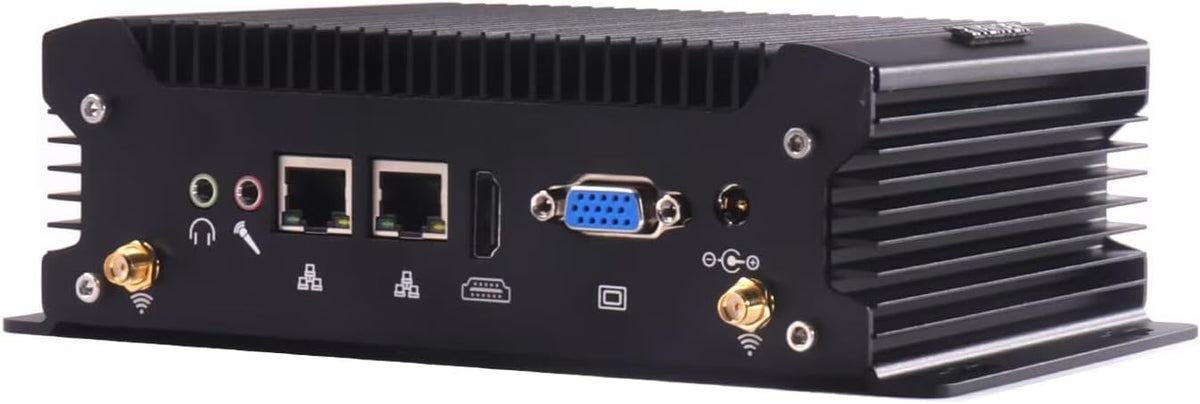 Industrieel mini-pc-apparaat, RJ45 Gigabit LAN-poort, Core i7 4578U, 8 GB DDR4 RAM 256 GB SSD, HD-MI, VGA, RS232 COM, USB 3.0, wifi, SIM-kaartsleuf, Win10/7/Linux, Wake-on-LAN, Micro Computer