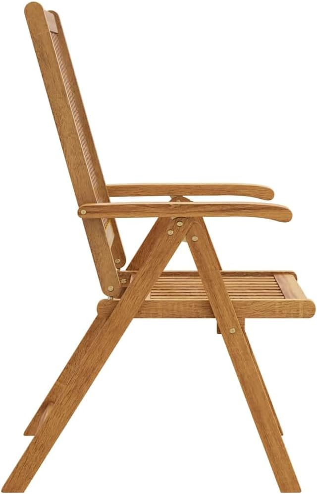 Tuinstoelen – Tuinstoel – Tuinstoel – Buitenstoel – Klapstoel – Acaciahout – 5 Verstelbare Standen – Inklapbaar Design