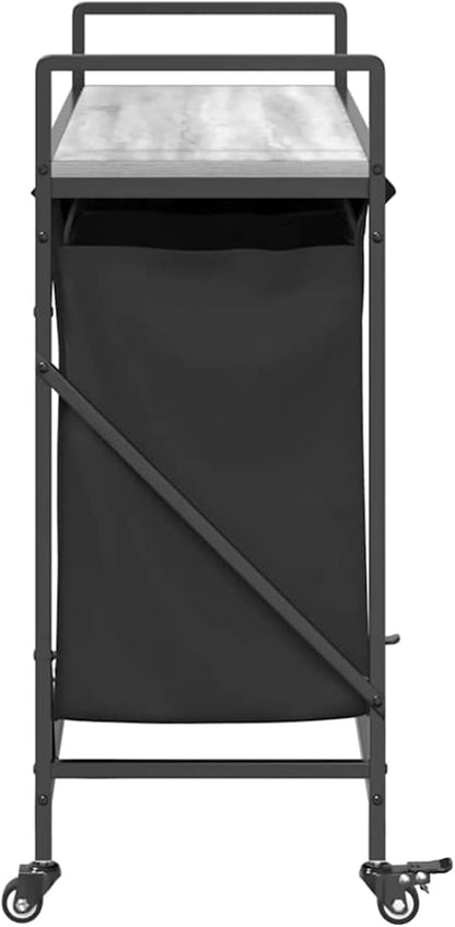 Gecheer Laundry basket 3 compartments with wheels, grey Sonoma, laundry basket, laundry basket, laundry basket for baby clothes, bedding, shoes 859093 - QUORE