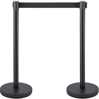 VEVOR Queue Rope Barrier Post Crowd Control Barrier Set 8 Pcs. 2m Black Tire, Barriers for Crowd Control Queue Line Stanchion Queue Dividing Controlling for Theatres Public Places