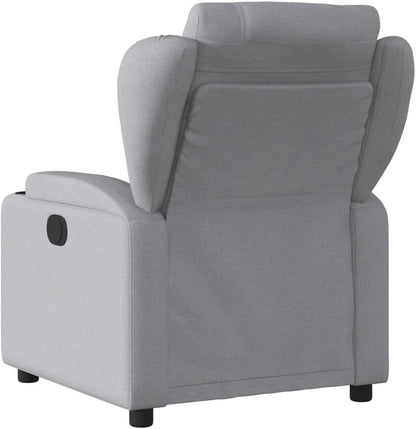 Living room armchair, electric armchair made of light gray fabric, living room chair, armchair, recliner chair, bedroom chair t