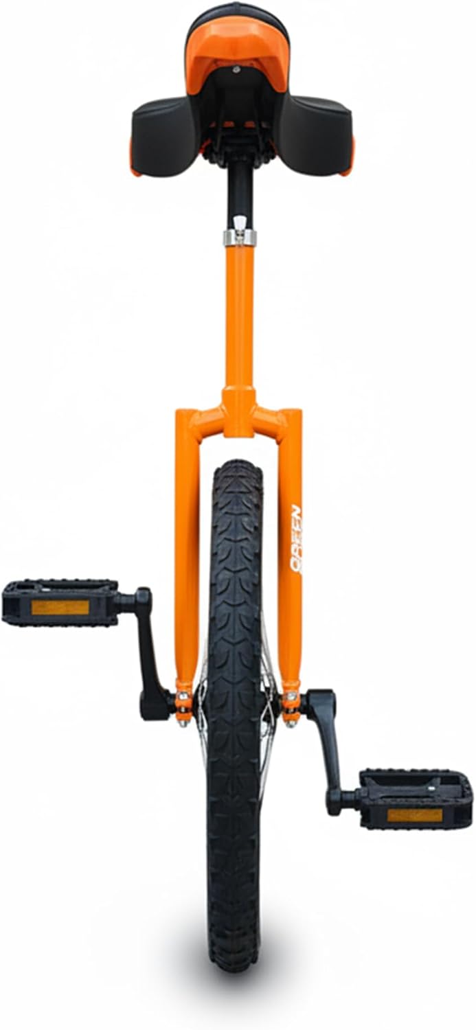 Green Slide Monocycle 20 inch serie Edge Orange, Freestyle (vierkante vork Tricks), aluminium velg, zadelgreep