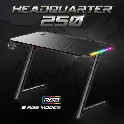 Headquarter 700 Verstelbaar bureau, 120 x 60 cm, gemotoriseerde hoogte 73-118 cm, met opbergruimte, carbonlook