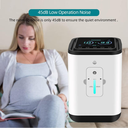 Zuurstofconcentrator 1-7L/min Instelbare Zuurstofconcentrator 93%~30% Hoge Zuiverheid Zuurstof Hoogwaardige Zuurstofmachine voor Thuisgebruik voor zuurstoftherapie 220V EU-stekker