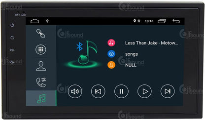 Universeel autoradio 2DIN Slim Android GPS Bluetooth WiFi Dab USB Full HD Touchscreen Display 6.2" Easyconnect