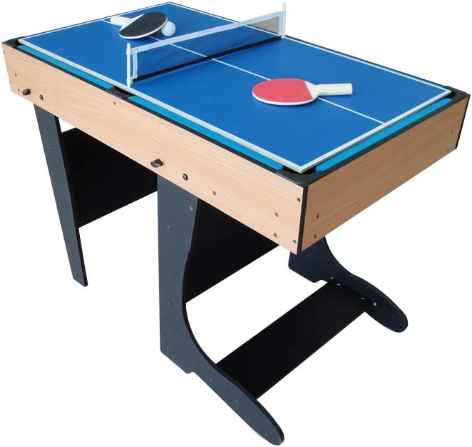 Riley 12-in-1 4ft multi-purpose table, including table football and billiards, with whiteboard and real electric air hockey table, complete with all accessories for all games - QUORE