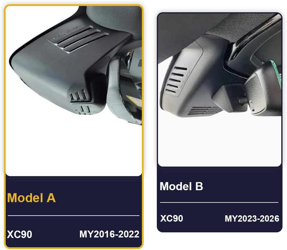 FITCAMX Dash Cam Compatibel met Volvo XC90, XC90 Recharge, XC90 Hybrid 2016-2022, 4K WiFi-video UHD 2160P, botsingsdetectie, eenvoudig te installeren, 64GB-kaart