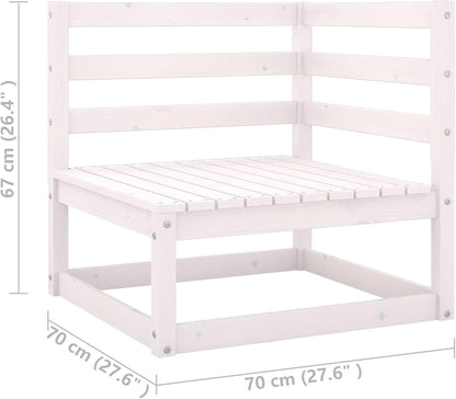 Gecheer 2 Piece Garden Lounge Set with Cushion, Garden Furniture Set, Wood Seating Group, Sofa, Lounge, Garden Set, Garden Bench, Corner, Ottoman, Solid Pine - QUORE