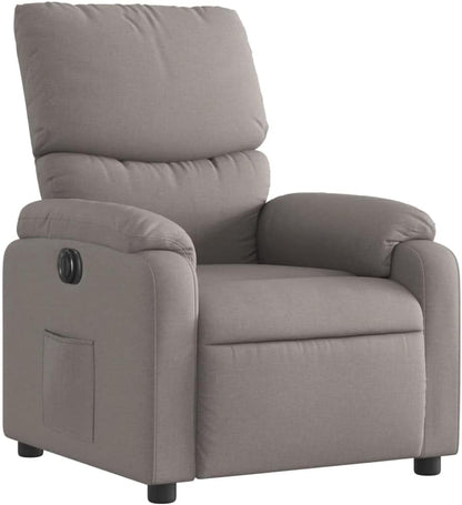 Recliner Chair Electric Taupe Fabric TV Chair with Reclining Function Single Reclining Chair Relax Chair for Living Room Bedroom Electric Tilt System mA4