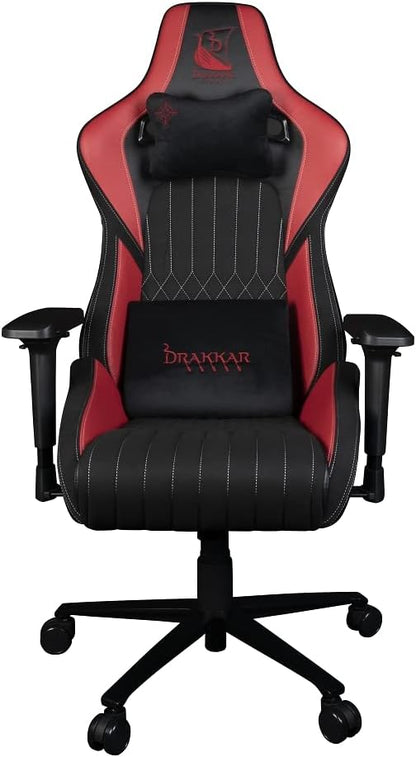 Gamingstoel – Bureaustoel – Werkstoel – Ergonomische Stoel – Rood-Zwart – Medium Maat – Traagschuim Zitting – Verstelbare Rugleuning 150°
