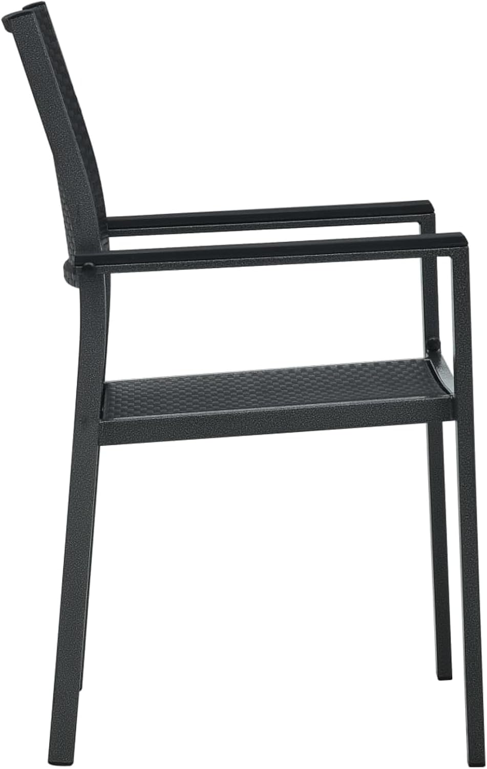 Gecheer Garden Chairs Garden Chairs Garden Chair Patio Seat Furniture Camping Chair Garden Chair Garden Chair Patio Chair 4 Pieces Black Plastic Rattan Look - QUORE