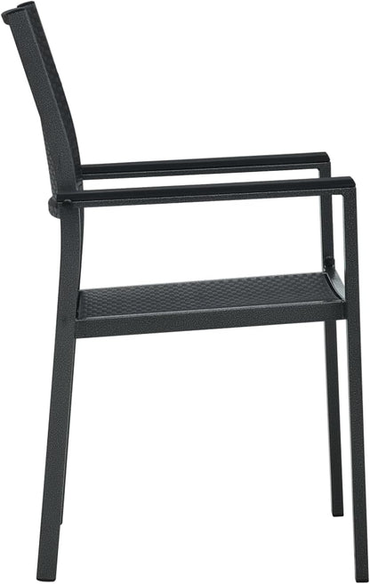 Gecheer Garden Chairs Garden Chairs Garden Chair Patio Seat Furniture Camping Chair Garden Chair Garden Chair Patio Chair 4 Pieces Black Plastic Rattan Look - QUORE