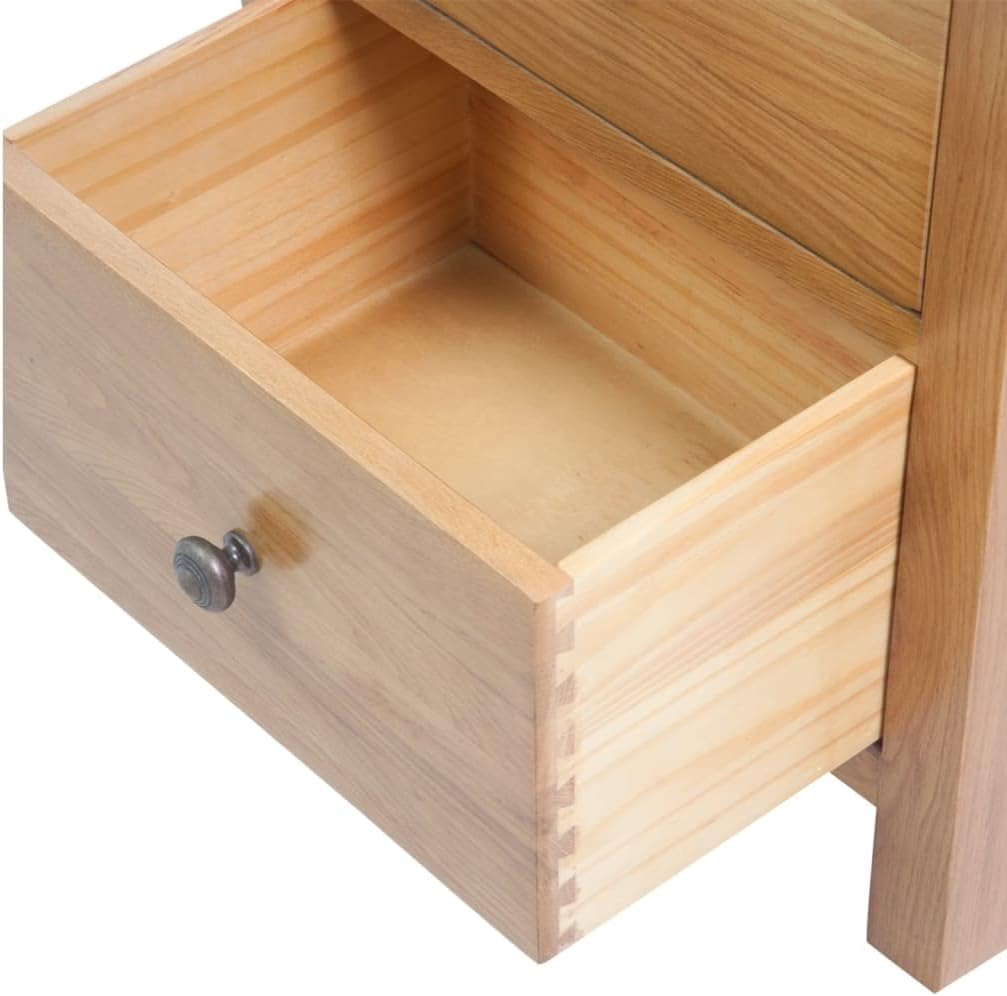 vidaXL Chest of drawers high 45x32x110 cm solid oak