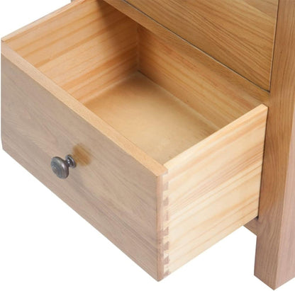 vidaXL Chest of drawers high 45x32x110 cm solid oak