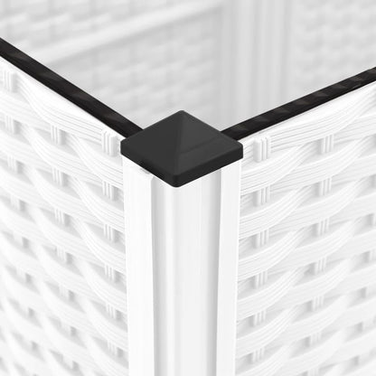 Gecheer Garden Box with Trellis White 80x40x121.5cm PP - QUORE