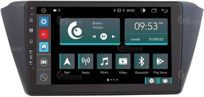 Autoradio Skoda Fabia – Multimedia Systeem – Navigatie – Bluetooth Radio – Touchscreen – 9 Inch – 8-Core Processor – CarPlay & Android Auto