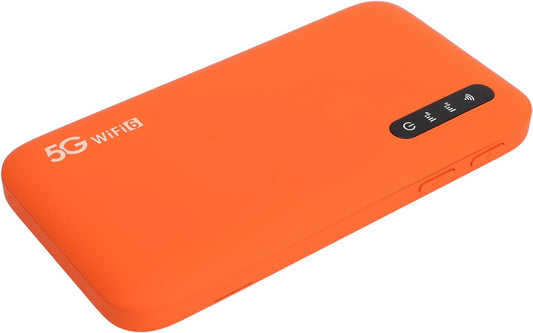 5G WiFi6 Mobiele Hotspot-router, Dual-band High-speed Mobiel Hotspot-apparaat met SIM-kaartsleuf en Hot-swappable Ondersteuning 16 Apparaten 6100 MAh Draagbaar WiFi-apparaat