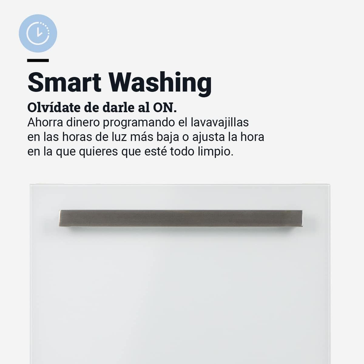 UNIVERSALBLUE White glass dishwasher, semi-black, 60 cm, 5 washing programs, 12 services