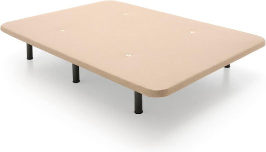 HOGAR24 ES Gevoerde bodem in beige, ademend 3D-weefsel, versterkte structuur, stabiliteit en duurzaamheid, met 6 poten à 26 cm, afmetingen: 90 x 200 cm