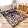 MAXYOYO Japanse vloermatras, futonmatras, dikke tatami-mat, isomat, opvouwbare oprolmatras, slaapzaal, matrasoplegger, vloerligstoel, kussen, bed (zwart bloemen, 135 x 190 cm)