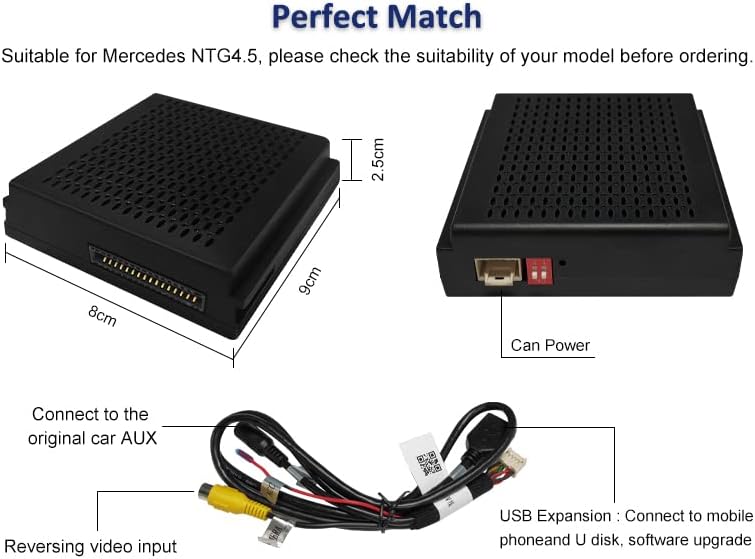 Carplay Adapter Mercedes – Draadloze Adapter – Android Auto Interface – Multimedia Adapter – Smart Connect – Plug & Play Installatie – Bluetooth & Camera Ondersteuning
