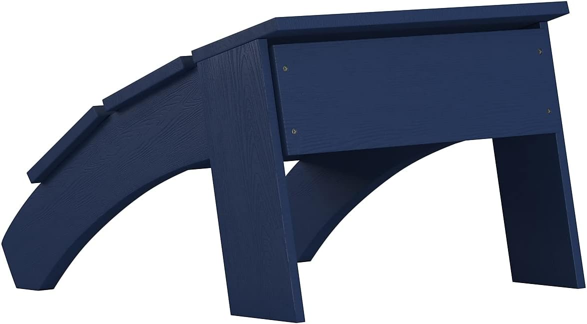 Flash Furniture Sawyer Binnen/Buiten Commerciële Grade Adirondack Ottomaanse - Navy All-Weather Adirondack-stijl voetsteun