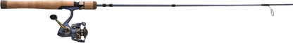 Pflueger 4'8" President Spinning Reel en Rod Combo, Ultra Light, 2-delige Grafietstaaf, Maat 20 Reel, Aluminium Spoel