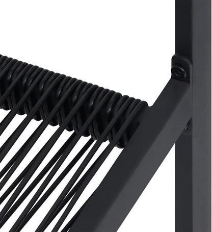 Garden Chairs Set of 4 PVC Rattan Black Balcony Chair Patio Chair Dining Chairs for Patio, Garden and Balcony - QUORE