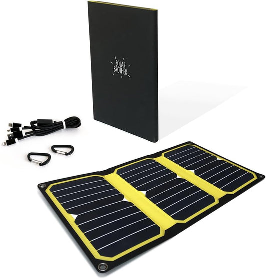 SUNMOOVE 16 W SOLAR BROTHER zonne-oplader, opvouwbaar, zonnepaneel, USB-poort 3,2 A, USB-kabel inbegrepen