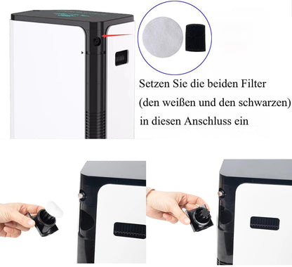 zuurstofconcentrator 1-7L/min verstelbare draagbare zuurstofgenerator zuurstofmachine 93% hoge zuiverheid voor thuis voor ouderen of zwangere vrouwen