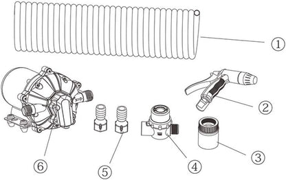 Seaflo Waspompset serie 55-12 V DC, 5,5 GPM, 70 PSI