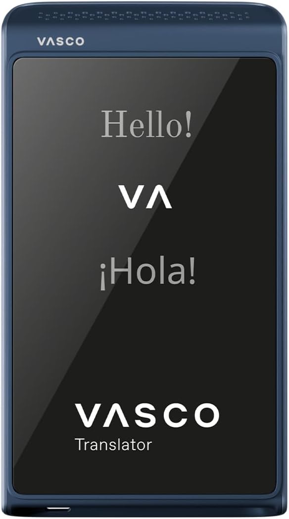Vasco Translator Q1 | AI Stemkloning Vertaalmachine | 113 Talen | Kosteloos internet in bijna 200 landen (Slate Blue)