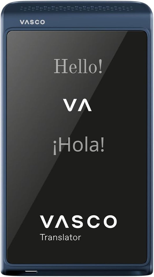 Vasco Translator Q1 | AI Stemkloning Vertaalmachine | 113 Talen | Kosteloos internet in bijna 200 landen (Slate Blue)