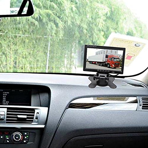 12 mm lens, CMOS-achteruitrijcamera + 7 inch TFT-lcd-scherm, automonitor, remlicht, auto, dak, achteruitrijcamera voor Van dakcamera, Mercedes Benz, Sprinter W906/VW Crafter Caravelle 2007-2015