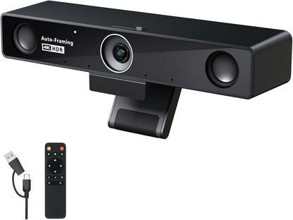 NEARITY V30S 4K videoconferentiecamera met microfoon, 120°-gezichtsveld/3-voudige digitale zoom, all-in-one conferentieruimte-webcam, twee microfoons, videoconferentiesysteem voor zakelijke