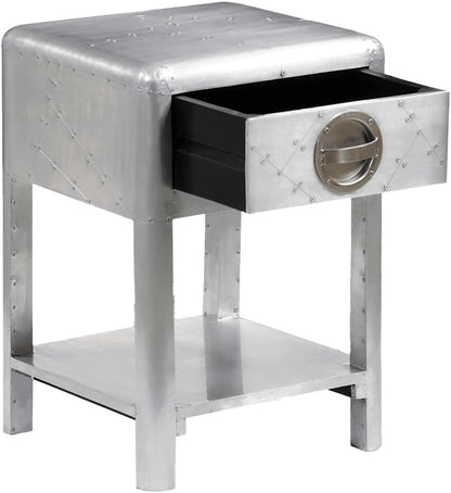 vidaXL Side table with 1 drawer vintage aviation look
