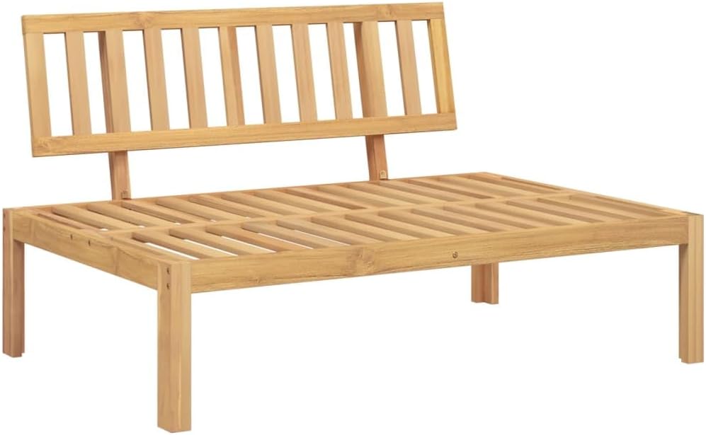 vidaXL Garden center benches 2 pc pallet with cushions solid acacia wood,garden bench,lounge chair garden,garden bench lounge,garden furniture,outdoor bench,bench outdoor